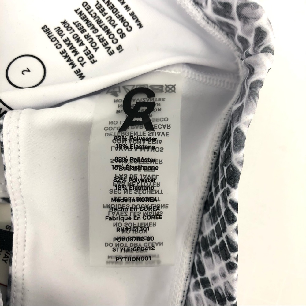 Good American Black White Snakeskin Print Bra - Picture 5 of 7
